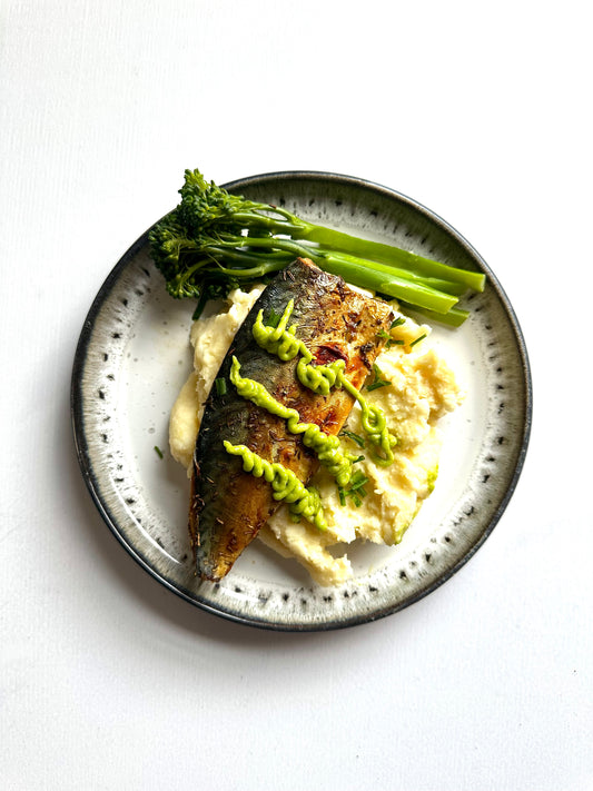 Creamy Mashed Potatoes with Pan-Seared Mackerel